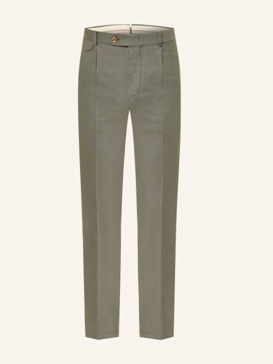 Zdjęcie produktu Windsor. Spodnie Garniturowe Silvi Extra Slim Fit Z Dodatkiem Lnu gruen