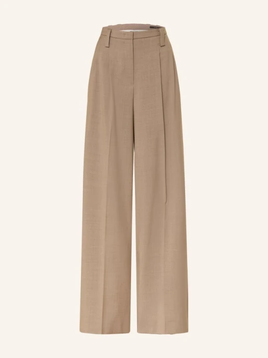 Zdjęcie produktu Windsor. Spodnie Z Materiału Typu Marlene beige BRĄZOWY