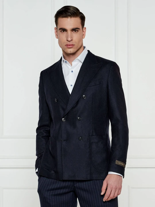 Zdjęcie produktu Windsor Wełniana marynarka Salino | Shaped fit | z dodatkiem kaszmiru granatowy