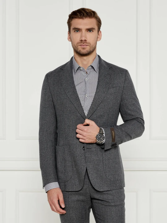 Zdjęcie produktu Windsor Wełniana marynarka Travel | Slim Fit szary