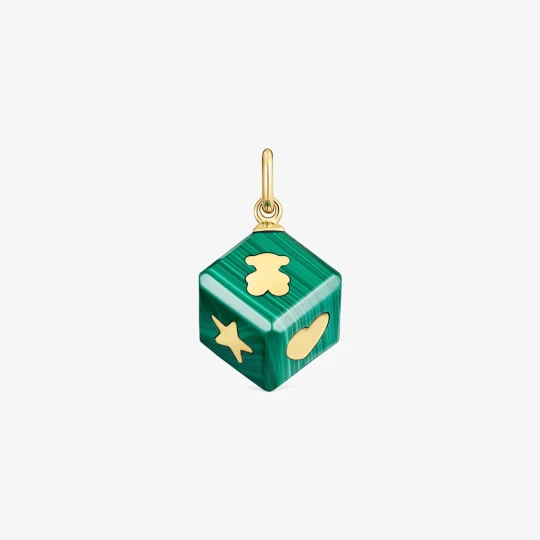 Zdjęcie produktu Wisiorek Z 14-Karatowego Złota Z Malachitem Cube - Tous zielony