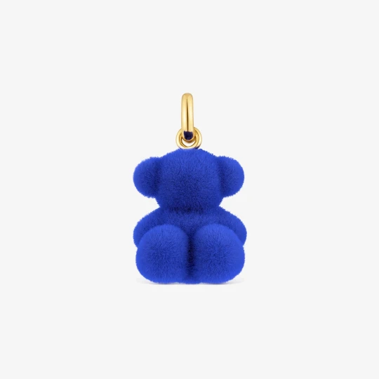 Zdjęcie produktu Wisiorek Z Misiem Ze Srebra Powlekanego Złotem 18-Karatowym Z Niebieskim Aksamitem Bold Bear - Tous