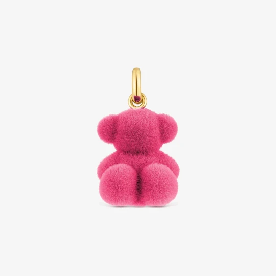 Zdjęcie produktu Wisiorek Z Misiem Ze Srebra Powlekanego Złotem 18-Karatowym Z Różowym Aksamitem Bold Bear - Tous
