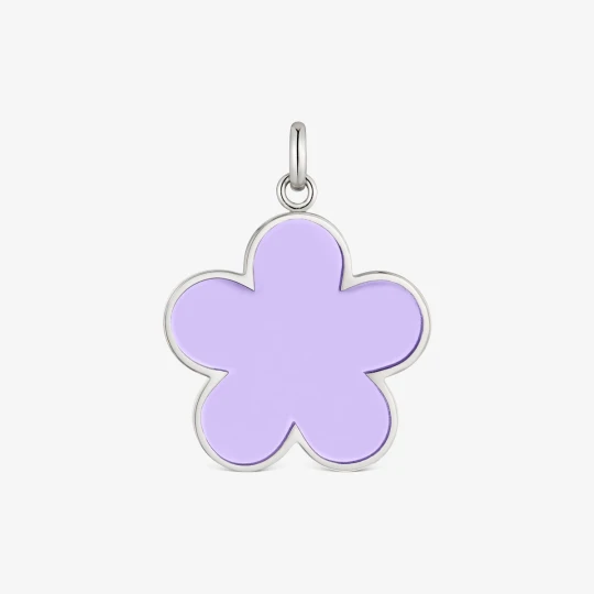 Zdjęcie produktu Wisiorek Ze Stali I Liliowej Żywicy Z Motywem Kwiatu Tous Galaxy - Tous LILAC