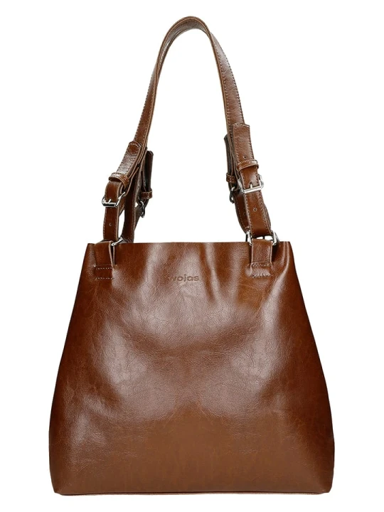 Zdjęcie produktu Wojas Skórzana torebka w kolorze brązowym - 34 x 31 x 15 cm rozmiar: onesize