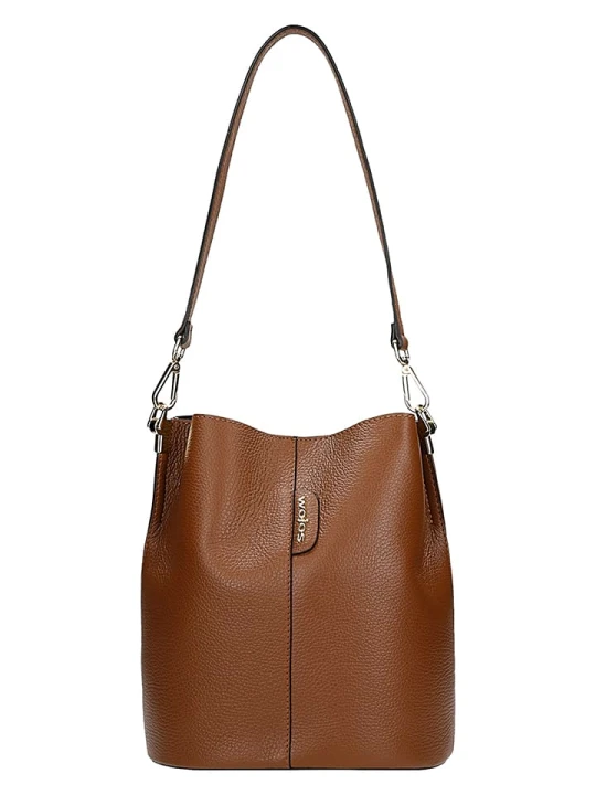 Zdjęcie produktu Wojas Skórzana torebka w kolorze jasnobrązowym - 30 x 26 x 15 cm rozmiar: onesize