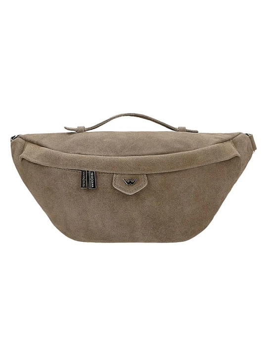 Zdjęcie produktu Wojas Skórzana torebka w kolorze khaki - 36 x 13 x 3 cm rozmiar: onesize