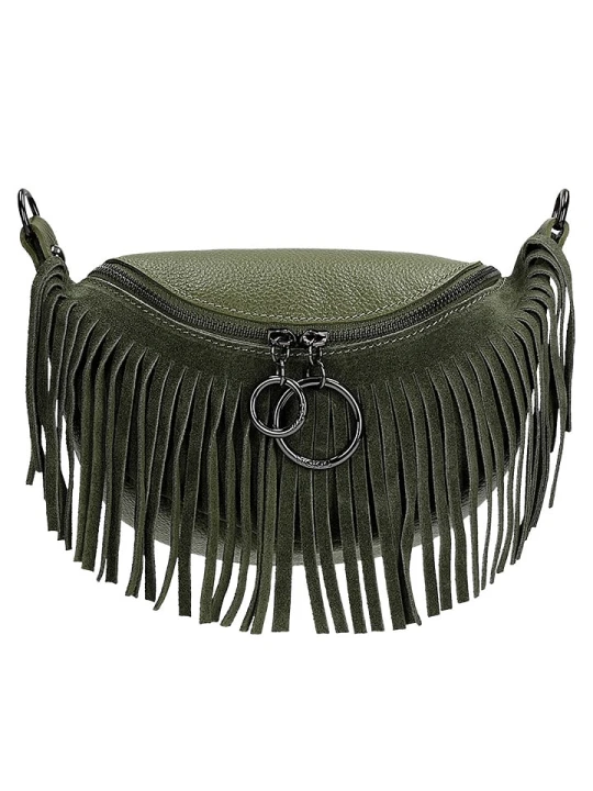 Zdjęcie produktu Wojas Skórzana torebka w kolorze zielonym - 25 x 15 x 8 cm rozmiar: onesize