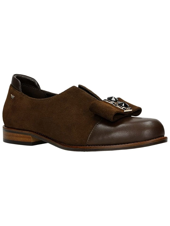 Zdjęcie produktu Wojas Skórzane slippersy w kolorze brązowym rozmiar: 38