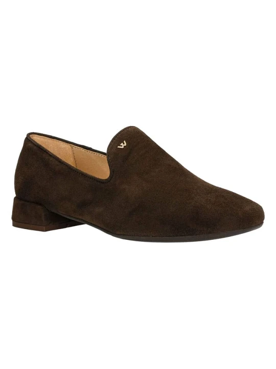 Zdjęcie produktu Wojas Skórzane slippersy w kolorze brązowym rozmiar: 36