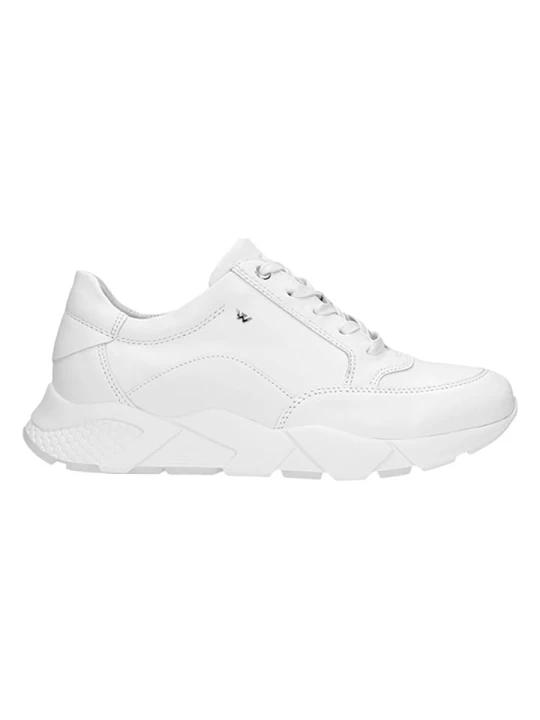 Zdjęcie produktu Wojas Skórzane sneakersy w kolorze białym rozmiar: 40