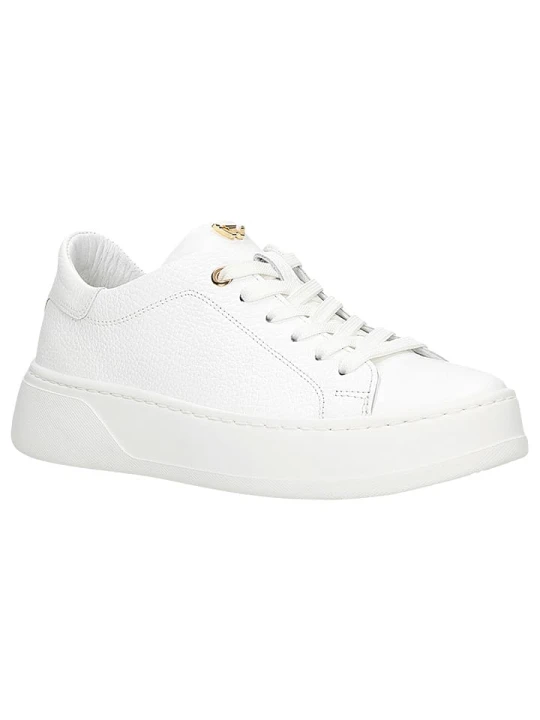 Zdjęcie produktu Wojas Skórzane sneakersy w kolorze białym rozmiar: 40