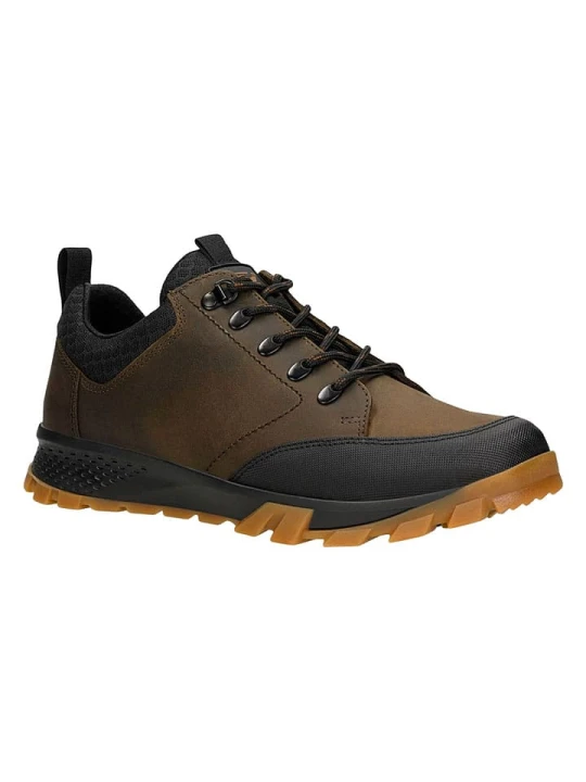 Zdjęcie produktu Wojas Skórzane sneakersy w kolorze brązowo-czarnym rozmiar: 43