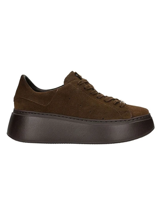 Zdjęcie produktu Wojas Skórzane sneakersy w kolorze brązowym rozmiar: 38