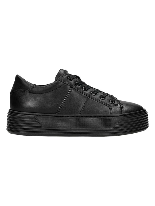 Zdjęcie produktu Wojas Skórzane sneakersy w kolorze czarnym rozmiar: 37