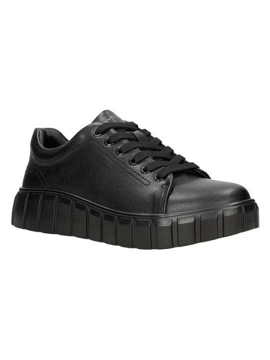 Zdjęcie produktu Wojas Skórzane sneakersy w kolorze czarnym rozmiar: 40