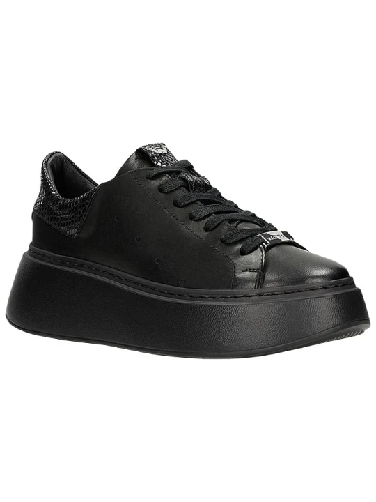Zdjęcie produktu Wojas Skórzane sneakersy w kolorze czarnym rozmiar: 39