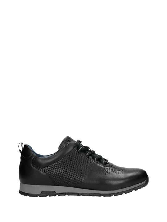 Zdjęcie produktu Wojas Skórzane sneakersy w kolorze czarnym rozmiar: 40