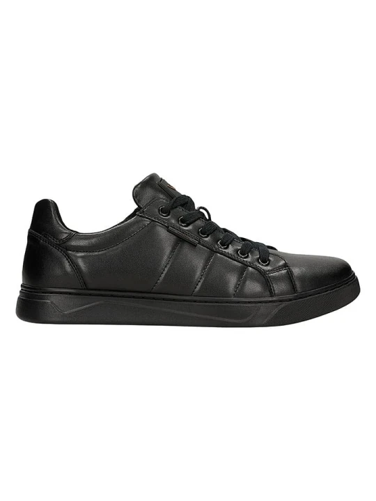 Zdjęcie produktu Wojas Skórzane sneakersy w kolorze czarnym rozmiar: 44