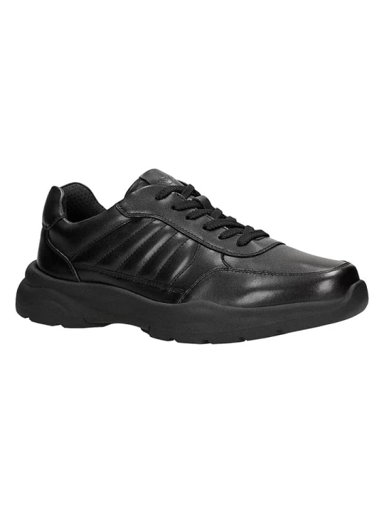Zdjęcie produktu Wojas Skórzane sneakersy w kolorze czarnym rozmiar: 43