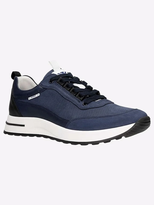 Zdjęcie produktu Wojas Skórzane sneakersy w kolorze granatowym rozmiar: 41