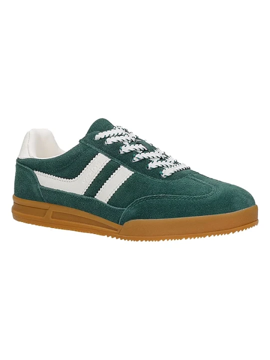 Zdjęcie produktu Wojas Skórzane sneakersy w kolorze zielono-białym rozmiar: 40