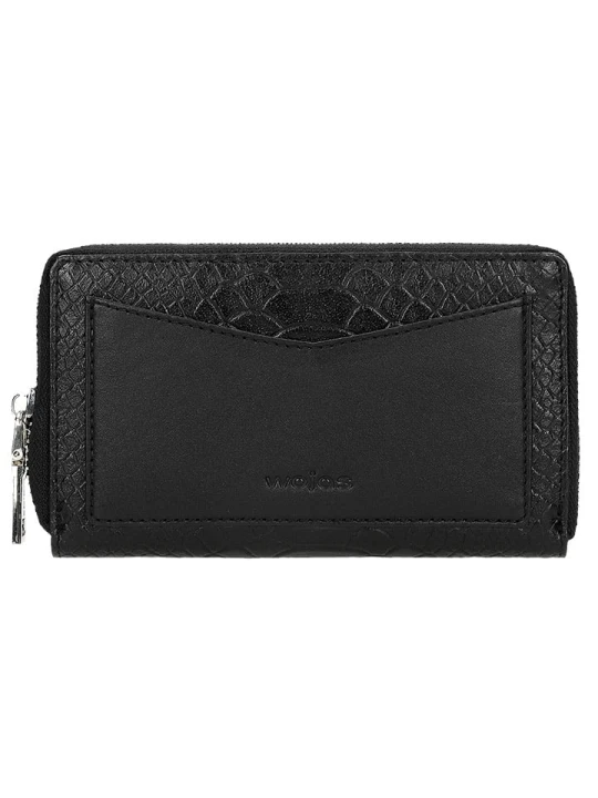 Zdjęcie produktu Wojas Skórzany portfel w kolorze czarnym - 15 x 9 x 2 cm rozmiar: onesize
