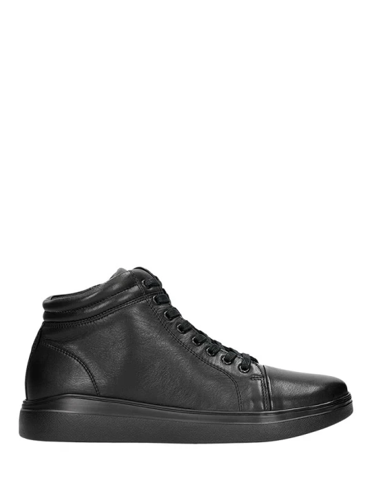 Zdjęcie produktu Wojas Skórzane sneakersy w kolorze czarnym rozmiar: 42