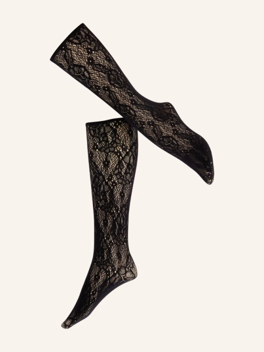 Zdjęcie produktu Wolford Cienkie Skarpetki Rajstopowe Infite Rose Net schwarz 7005 BLACK