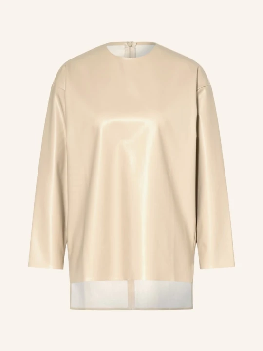 Zdjęcie produktu Wolford Koszulka Z Imitacji Skóry Z Rękawem 3/4 beige JASNOBRĄZOWY