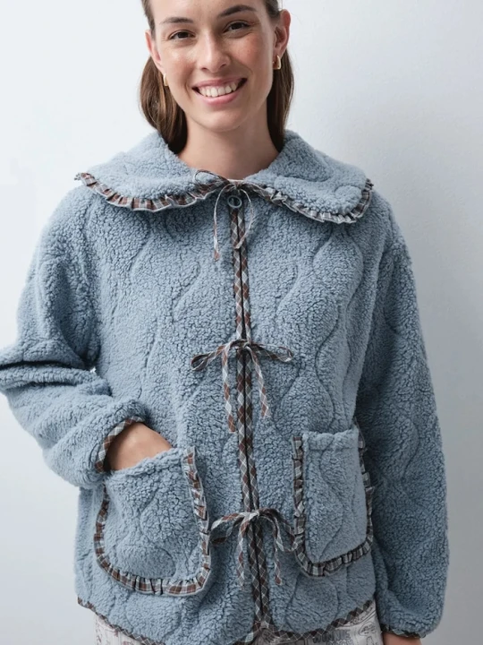 Zdjęcie produktu women'secret bluza rozpinana damska niebieski