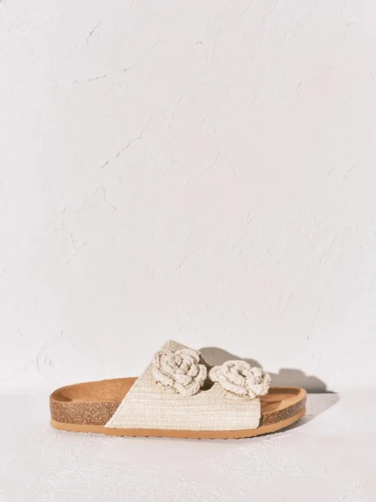 Zdjęcie produktu women'secret klapki damskie MMT FLOWER BIO GREEN beżowy