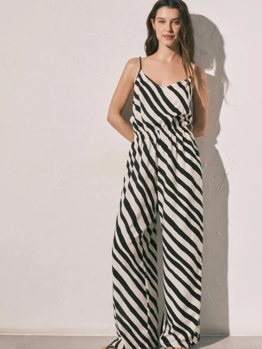 Zdjęcie produktu women'secret kombinezon palazzo damski z wiskozy czarny