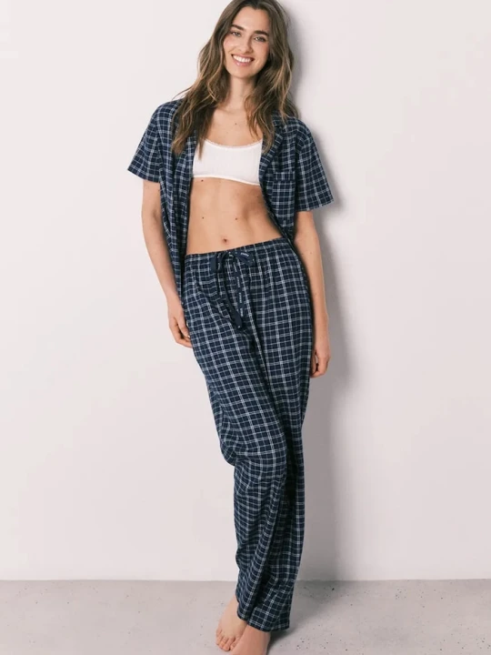 Zdjęcie produktu women'secret komplet loungewear damski z wiskozy granatowy