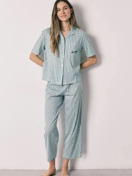 Zdjęcie produktu women'secret komplet loungwear damski bawełniany zielony