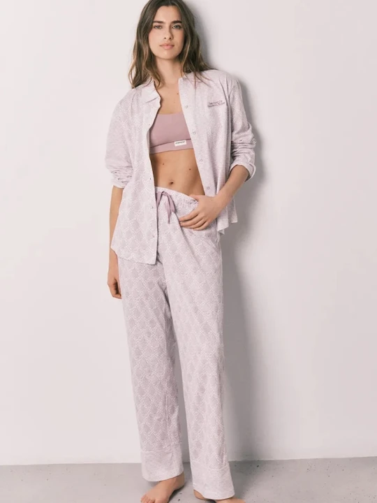 Zdjęcie produktu women'secret komplet loungwear damski bawełniany różowy