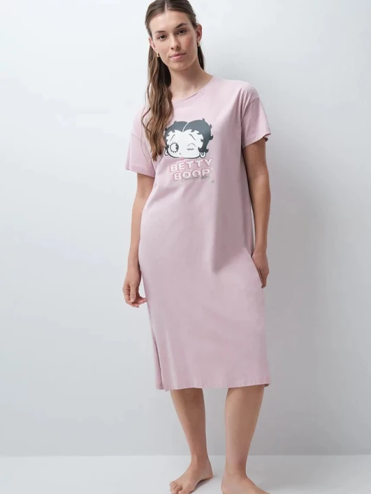 Zdjęcie produktu women'secret koszula nocna damska bawełniana różowy