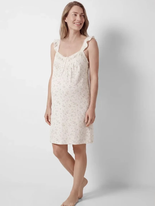 Zdjęcie produktu women'secret koszula nocna damska z bawełną beżowy