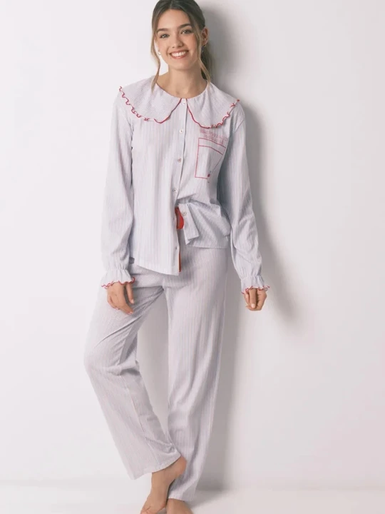 Zdjęcie produktu women'secret piżama bawełniana niebieski