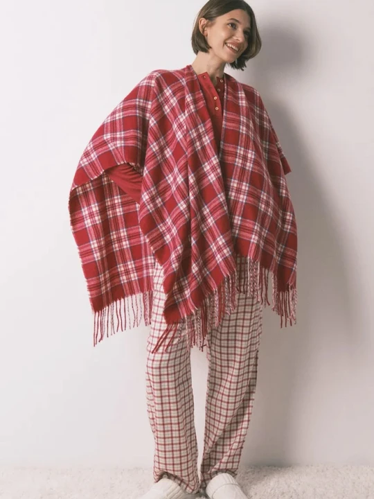 Zdjęcie produktu women'secret poncho bordowy