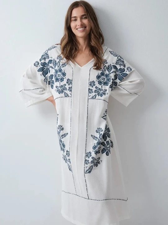 Zdjęcie produktu women'secret sukienka z wiskozą beżowy