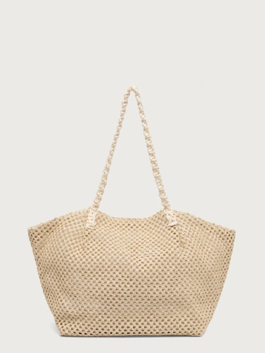 Zdjęcie produktu women'secret torebka tote damska pleciona beżowy