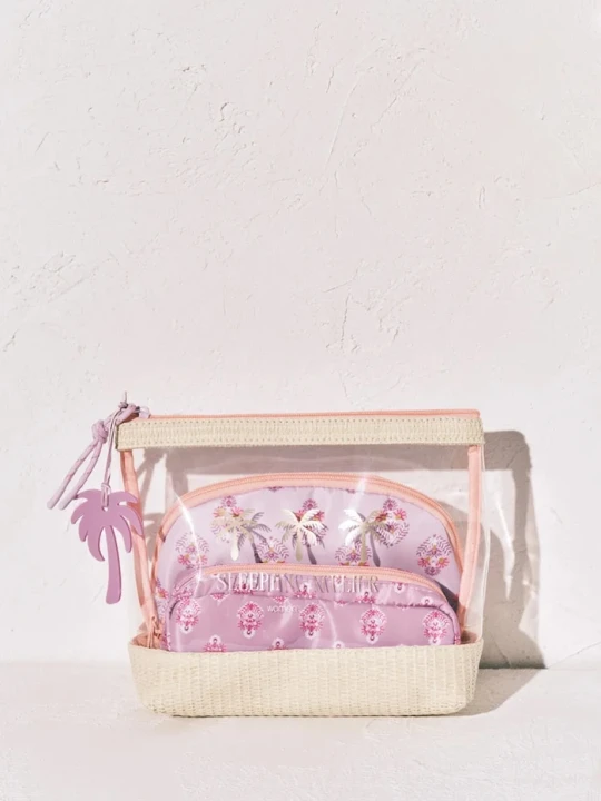 Zdjęcie produktu women'secret zestaw kosmetyczek damskich fioletowy