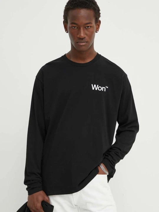 Zdjęcie produktu Won Hundred longsleeve bawełniany czarny