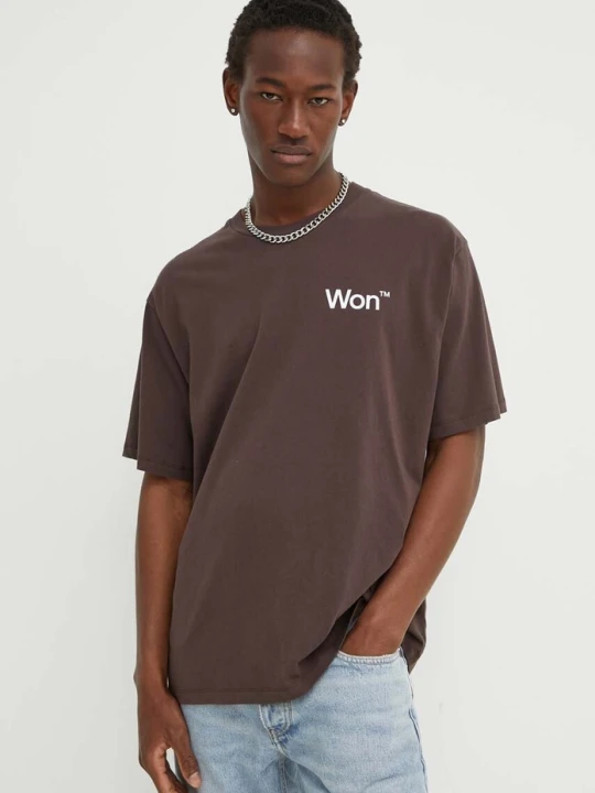 Zdjęcie produktu Won Hundred t-shirt bawełniany brązowy