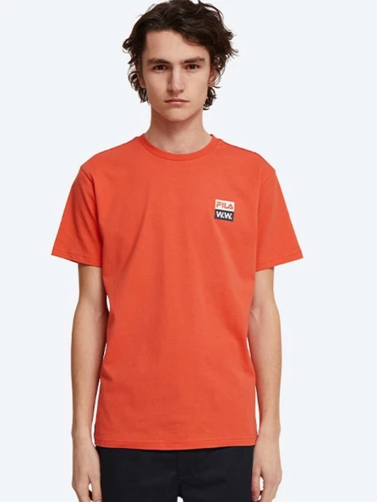 Zdjęcie produktu Wood Wood t-shirt bawełniany Boris x Fila pomarańczowy