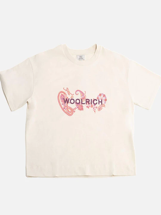 Zdjęcie produktu Woolrich Koszulka "Graphic" w kolorze kremowym rozmiar: XS