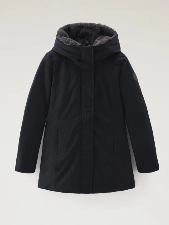 Zdjęcie produktu Woolrich Parka puchowa "Boulder" w kolorze granatowym rozmiar: M