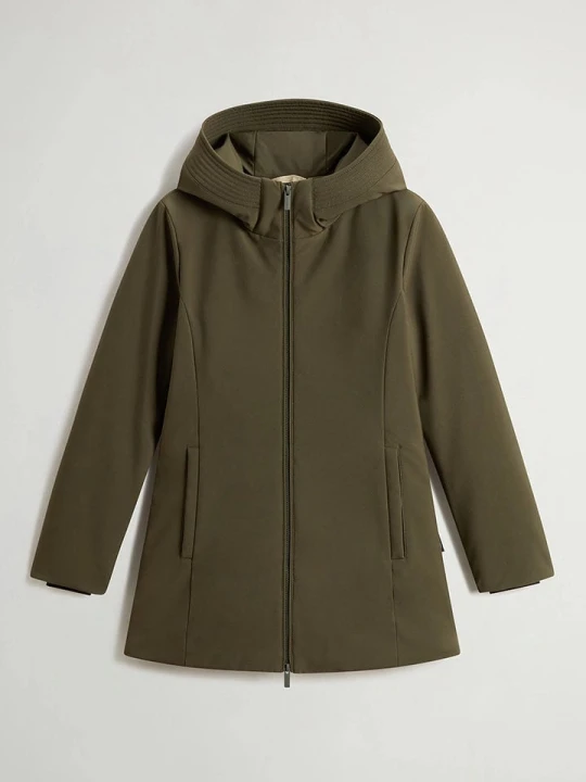 Zdjęcie produktu Woolrich Parka puchowa "New Firth" w kolorze khaki rozmiar: M