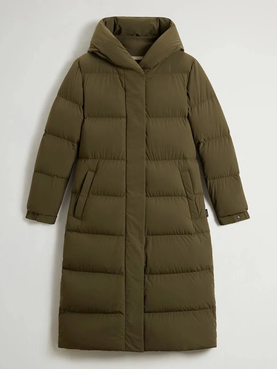 Zdjęcie produktu Woolrich Płaszcz puchowy "Cloud Madison" w kolorze khaki rozmiar: L